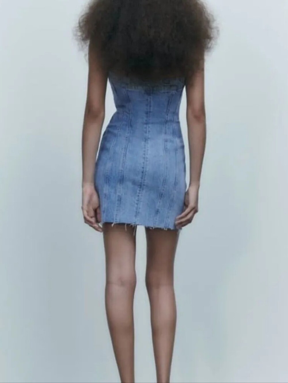 ZARA denim bandeau dress
